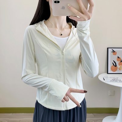 探拓防晒衣女UPF200+夏季修身轻薄冰丝皮肤衣凉感防紫外线防晒服