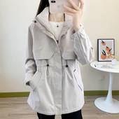 保暖休闲服装 户外防风防水外套中长款 新款 探拓加绒冲锋衣女秋季