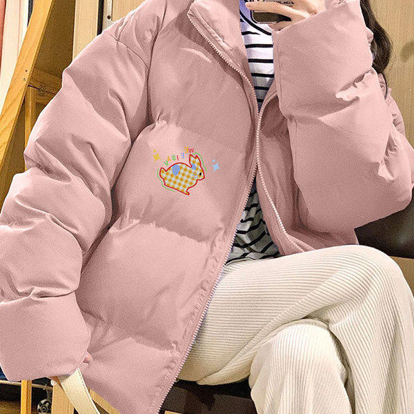 粉色立领面包服女冬季加厚保暖棉服宽松学生小个子棉袄外套上衣装,女装/女士精品,棉衣/棉服,淘宝优惠券,粉丝福利购,淘宝优惠卷