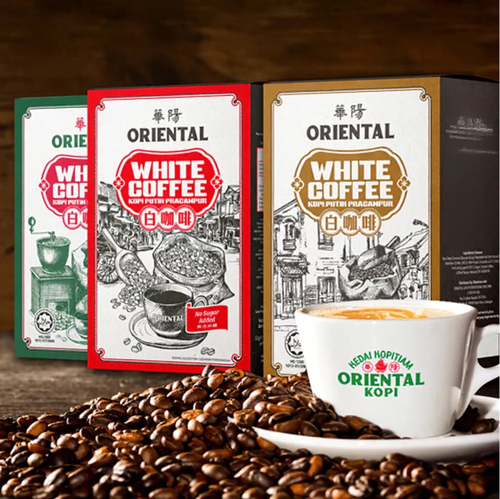 马来西亚华阳白咖啡ORIENTAL经典原味炭烧摩卡咸咖啡黑咖啡奶茶