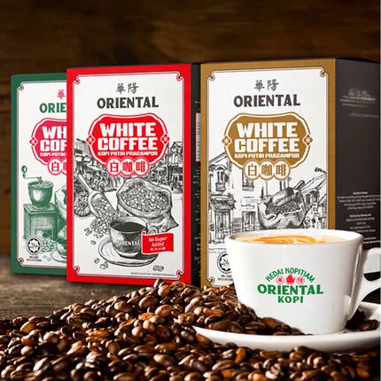 马来西亚华阳白咖啡ORIENTAL经典原味炭烧摩卡咸咖啡黑咖啡奶茶