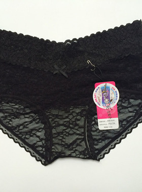 laraine/花仙子2759中腰平脚网纱性感165/95码纯色女士内裤女蕾丝