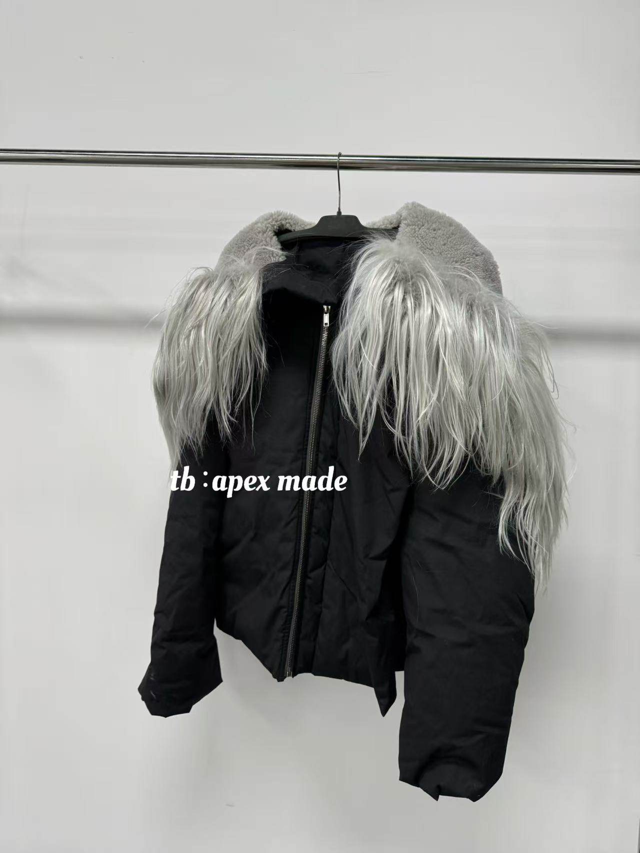 thumbnail for {Luxury Item of the Year} RO 22FW Goat fur integrated Carti same fur collar down jacket Parka