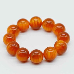 琥珀木松木2.0 1.8 1.6佛珠念珠高油高透单圈男女木质工艺手串