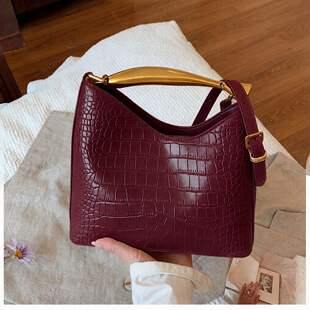 Hot Summer Crocodile Pattern Single Shoulder Handbag for Wo