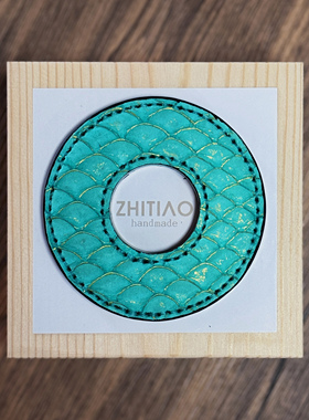 纸条手作 手工鲤鱼皮竹刀锷 竹剑刀锷 剑道刀镡TSUBA