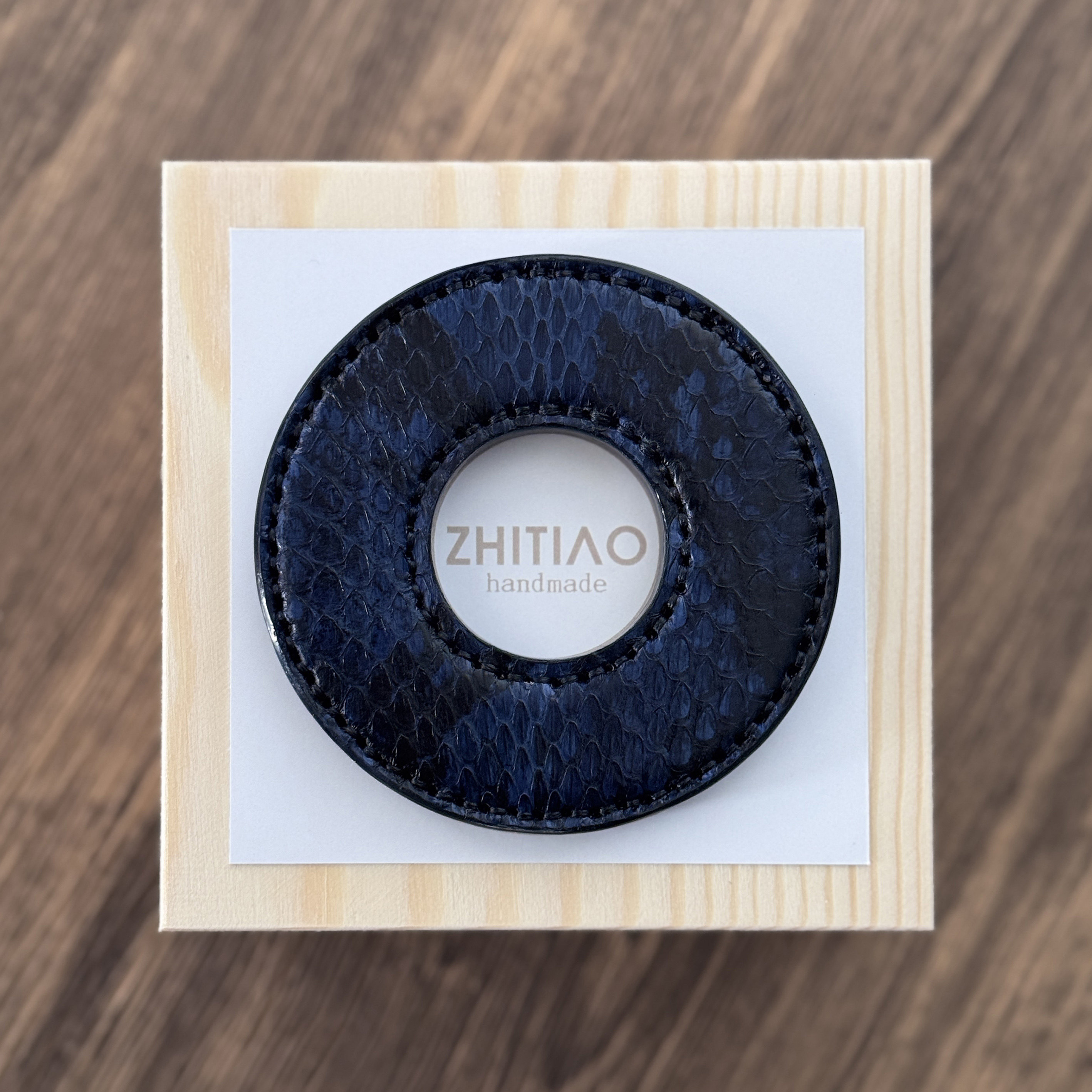 纸条手作 手工蛇皮竹刀锷 竹剑刀锷 剑道刀镡TSUBA