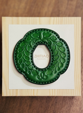 纸条手作 手工牛皮木刀锷 木刀刀锷 剑道刀镡TSUBA 隐秘之境