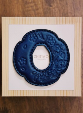 纸条手作 手工牛皮木刀锷 木刀刀锷 剑道刀镡TSUBA 御先稻荷