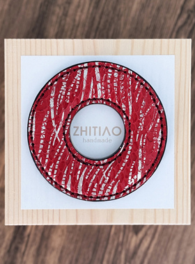 纸条手作 手工蛇皮竹刀锷 竹剑刀锷 剑道刀镡TSUBA