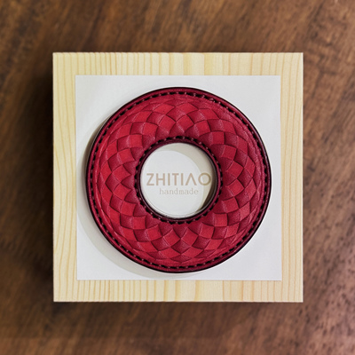 纸条手作 手工牛皮竹刀锷 竹剑刀锷 剑道刀镡TSUBA 超维弦切