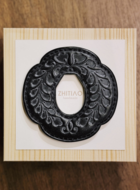 纸条手作 手工牛皮木刀锷 木刀刀锷 剑道刀镡TSUBA 隐秘之境