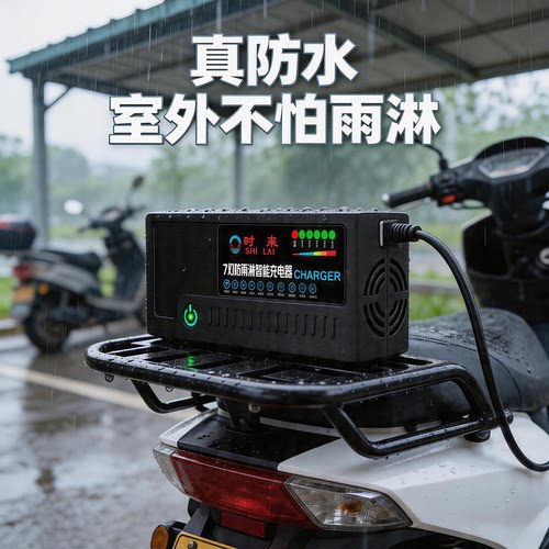 智能防水充电器自动断电爱玛雅迪