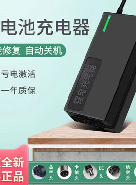 电动车锂电池充电器自动关机48V72V36V24V60V2A滑板独轮哈雷通用