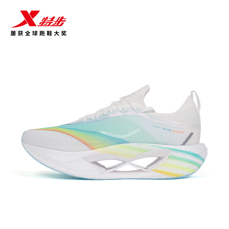特步彩云慢跑鞋男女运动鞋减震旋二代跑鞋透气训练鞋增高慢跑鞋潮