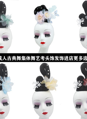 古典舞黑月光舞蹈稚水微澜艺考采薇舞清庭云月飘逸芙蓉醉古风头饰