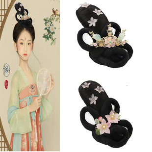 舞蹈俏头饰古典舞敦煌舞汉唐舞头饰发饰汉唐古风简约假发飞天造型