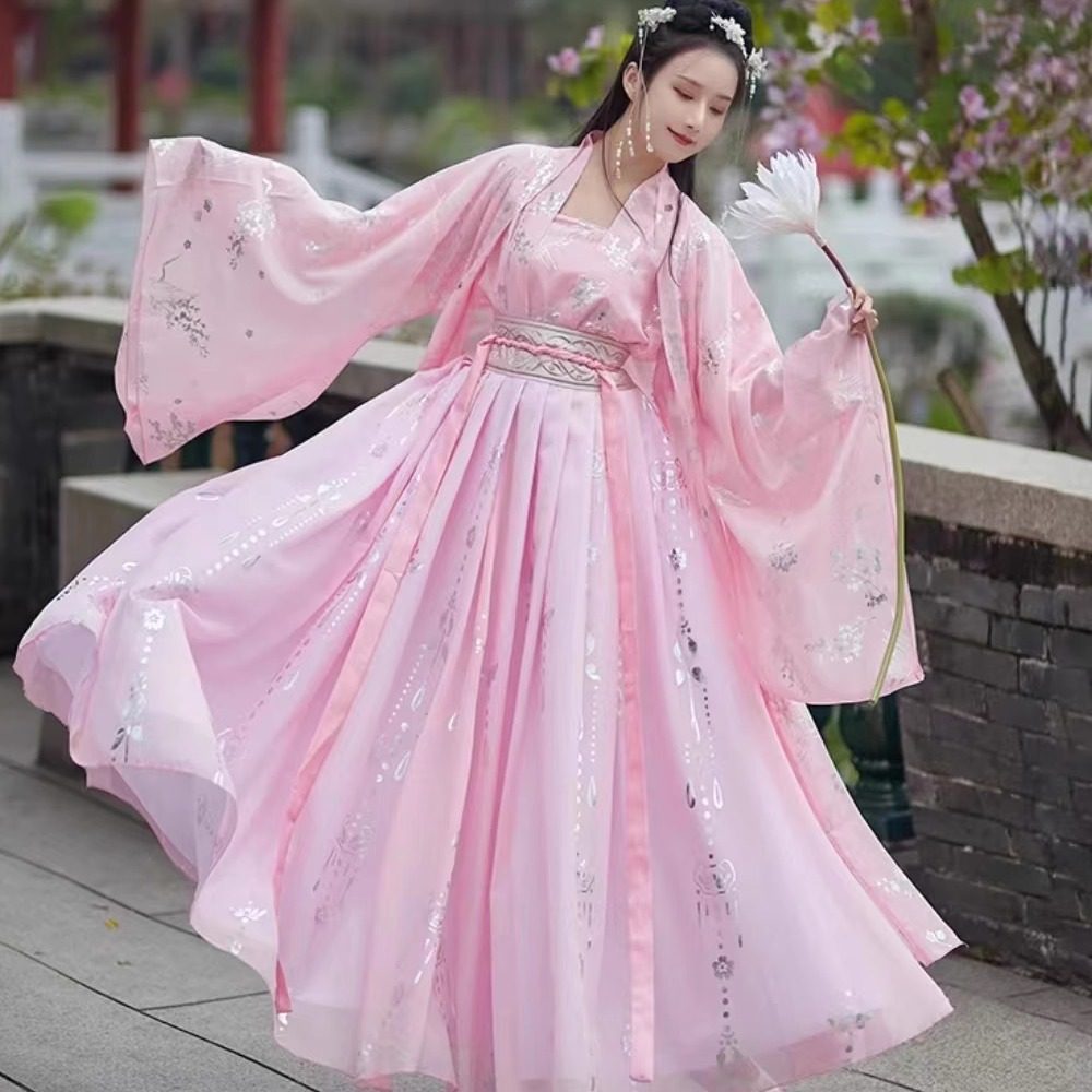 汉服女2025新款齐腰襦裙大袖衫超仙大摆学生写真服春夏季日常古装