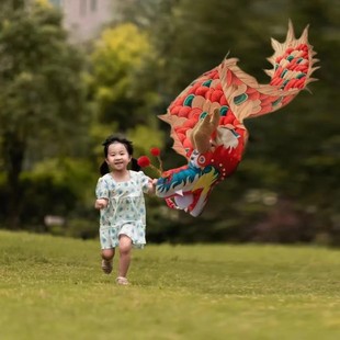 元旦开场舞演出幼儿园甩甩龙健身龙舞龙儿童手甩龙龙年龙头道具
