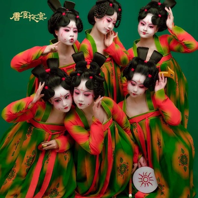 荷花奖郑州春晚唐宫夜宴演出服表演服唐制齐胸襦裙汉服超仙大摆