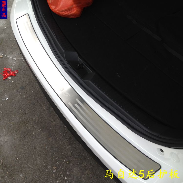 适用于08-11-13款马自达5后护板M5后备箱踏板保护板尾箱门槛条改