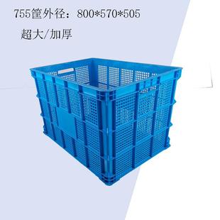 周转筐超大号胶框快递配送筐镂空筐 505塑料筐带轮子服装 800 572