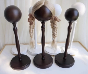 bjd假发头台 复古头台 小布3分4分6分娃娃 马海毛假发支架 展示台