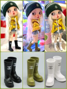 P20素体穿bjd鞋 高筒靴子azone娃娃ob22ob24 子 6分娃鞋 小布blythe