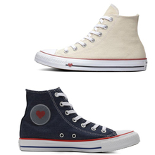 匡威CONVERSE情人节爱心高低帮男女情侣款帆布鞋163303C 163305C