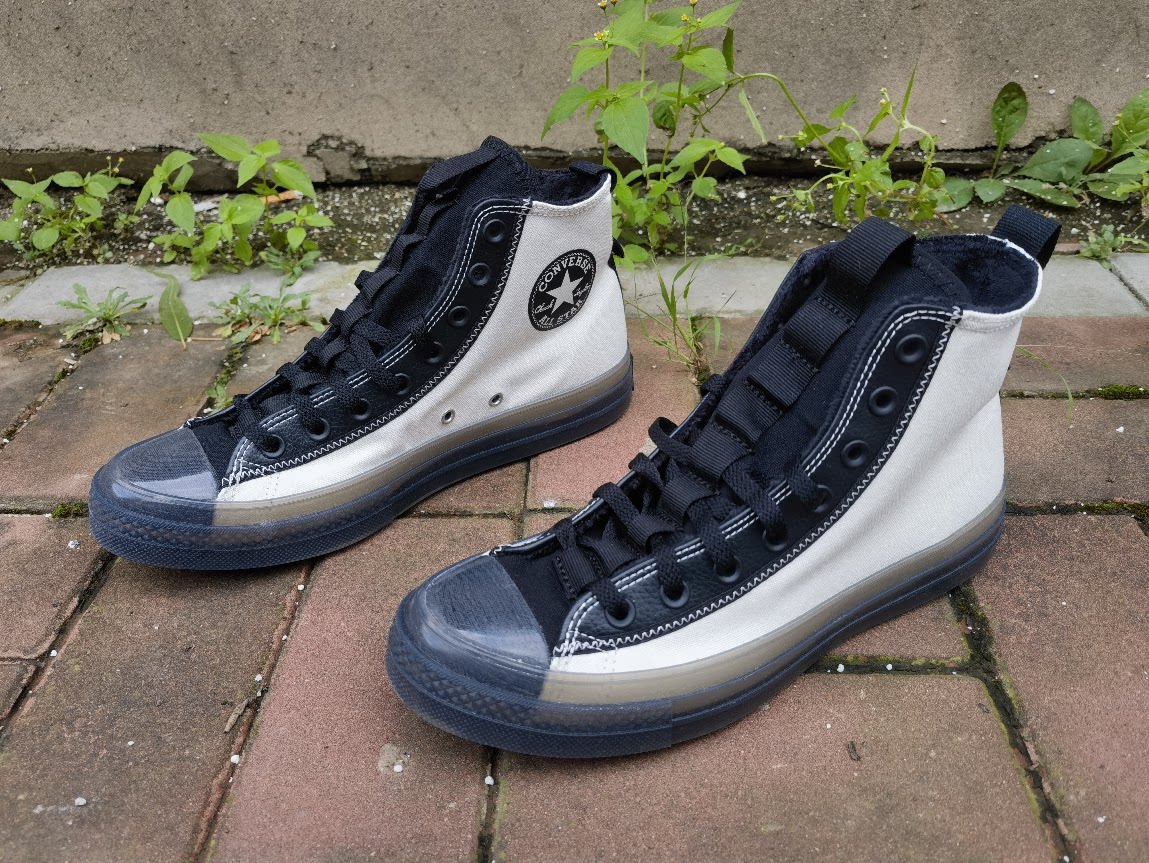 加绒秋冬款匡威All Star CX黑白拼接保暖男女高帮帆布鞋A01391C