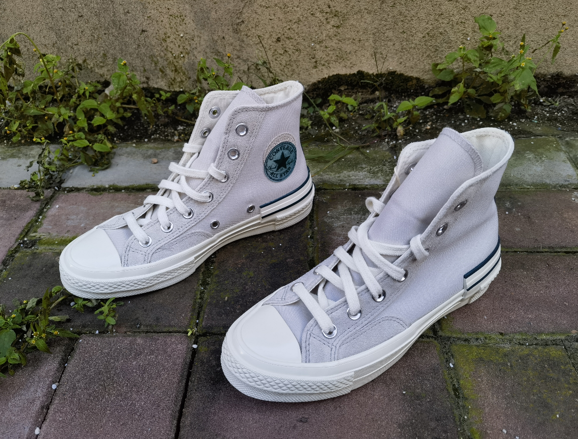 水晶底Converse匡威1970S灰白色海盐焦糖拿铁高帮帆布鞋A04286C