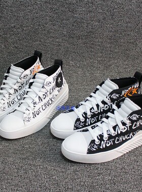 CONVERSE匡威UNT1TL3D中帮饼干鞋字母印花帆布鞋170142C，170143C