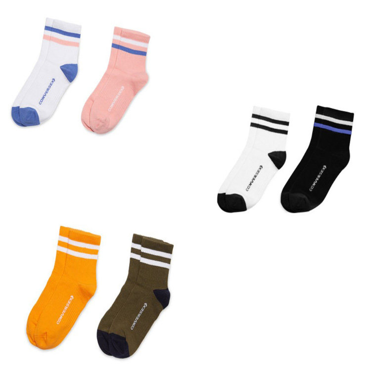 2双装正品CONVERSE匡威中性款男女运动休闲长袜10018101