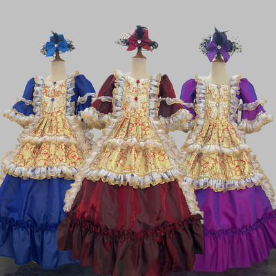 女童欧式宫廷公主裙生日派对装校园运动会合唱团演出服王子舞台剧