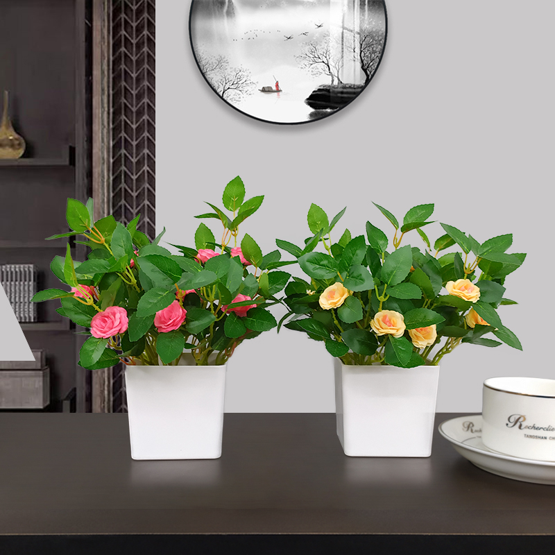 假花塑料花干花仿真花客厅餐桌摆件花束装饰品绿植植物小盆栽摆设