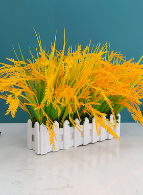 仿真绿植麦穗稻穗稻谷稻子谷子塑料黄水稻稻谷装饰布景跳舞道具