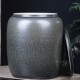 景德镇陶瓷米缸家用油缸带盖茶水缸灰色米桶20斤30斤50斤储物罐子
