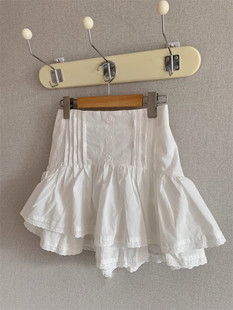 芭蕾风白色蕾丝花边夏季 小众个性 蛋糕裙半身短裙 type Exclusive