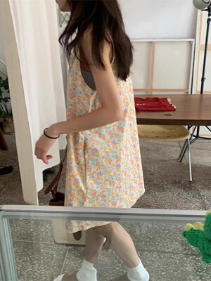 可爱减龄小个子无袖背心连衣裙
