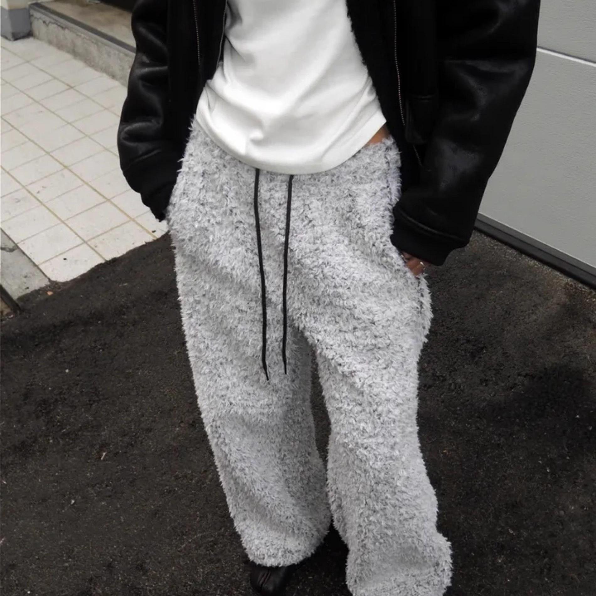 直筒宽松卫裤复古慵懒冬日