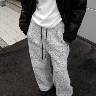 直筒宽松卫裤复古慵懒冬日