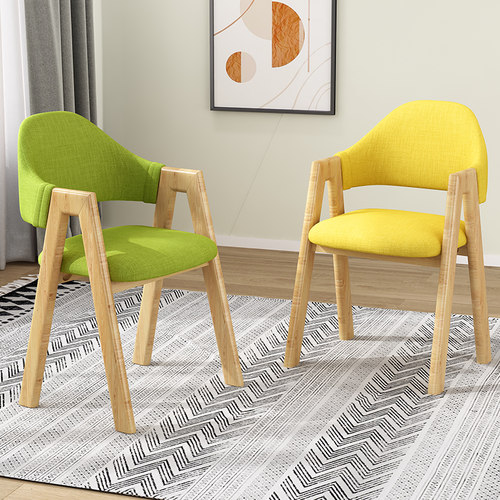 纯实木a字布艺书桌洽谈奶茶餐椅