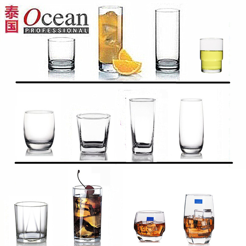 泰国进口Ocean无铅玻璃家用耐热水杯绿茶杯啤酒威士忌洋酒杯水壶
