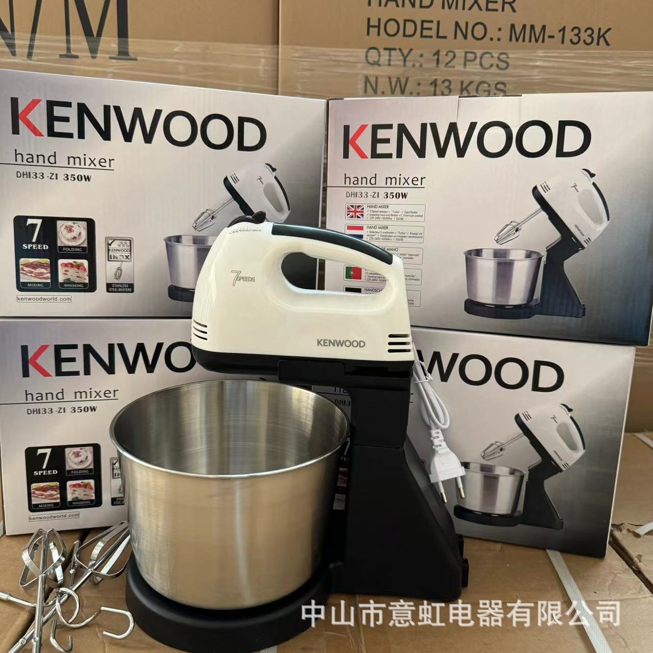 家用电动台式打蛋器配不锈钢桶