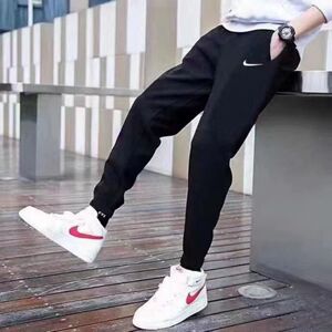 Nike耐克 宽松型柔软舒适纯棉束脚系带运动长裤男款CZ2855-063