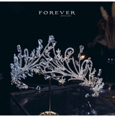 奢华精致水钻复古女王皇冠新娘婚纱头饰超仙生日舞台年会走秀皇冠