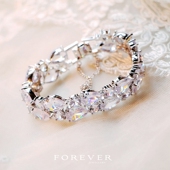 奢华时尚 手链女超闪锆石手镯晚礼服配饰新娘结婚饰品生日约会首饰