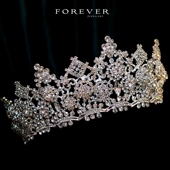 新款 皇冠新娘结婚头饰超仙森系婚纱礼服配饰影楼旅拍造型发箍