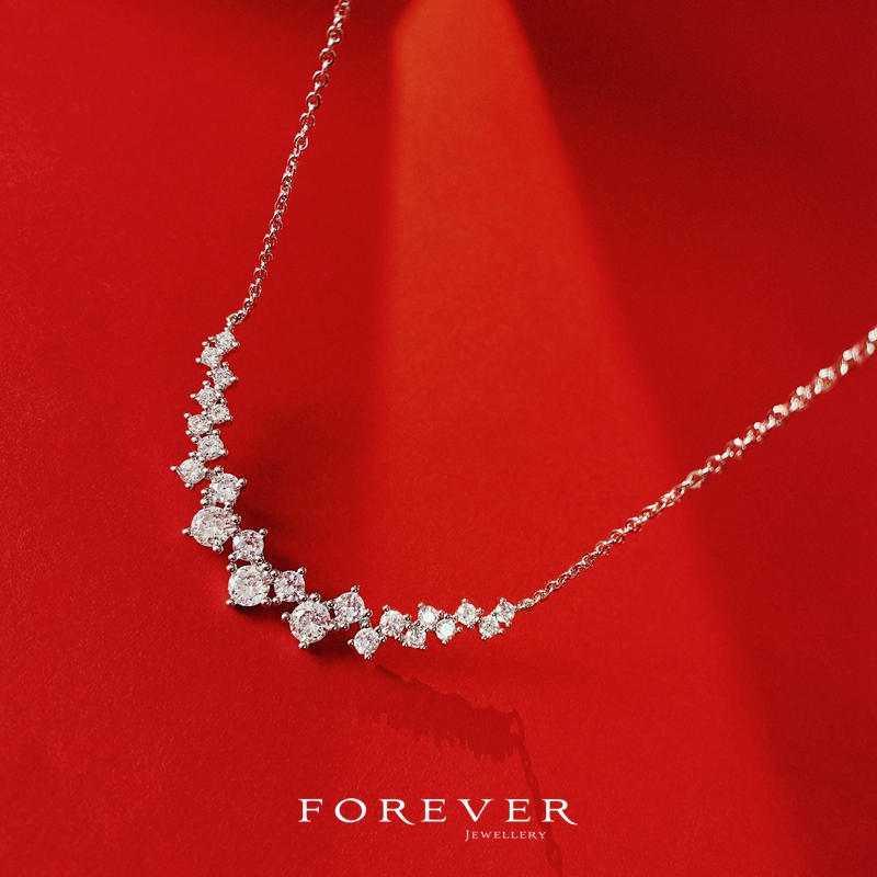 轻奢小众设计法式浪漫颈链锆石