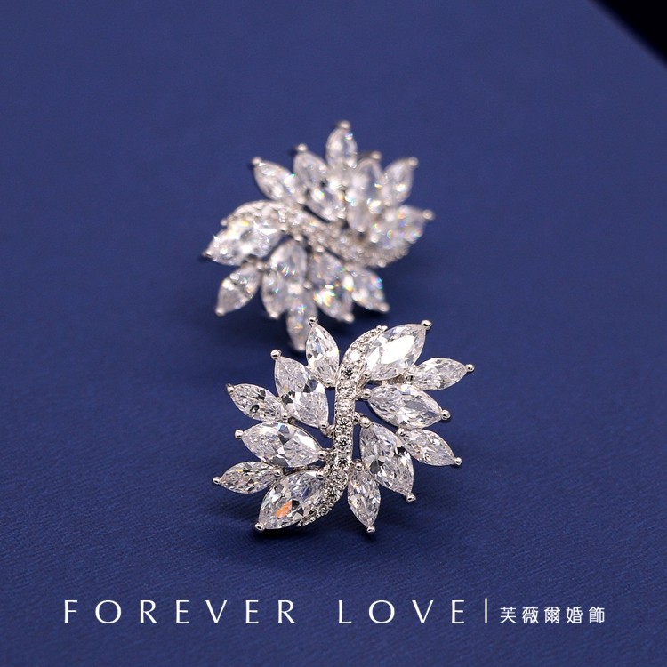 冰凌花银针防过敏耳坠3A锆石保色防掉钻宴会耳钉新娘耳饰结婚配件,饰品/流行首饰/时尚饰品新,耳环,淘宝优惠券,粉丝福利购,淘宝优惠卷